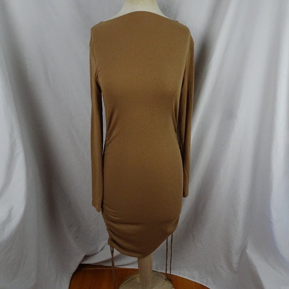 Rose Women Brown Bodycon Dress Size L
